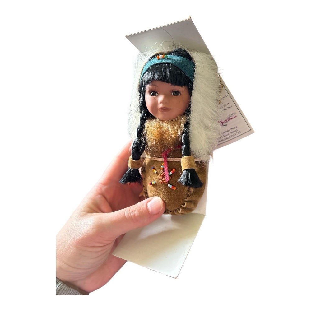 Native American baby doll,Duckhouse 5" vintage - Picture 3 of 7